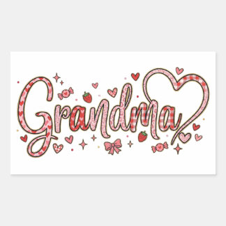 Rectangulaire Cute Grandma Sticker