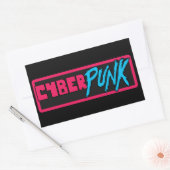 Rectangulaire 'Cyberpunk' - Sticker brillant (Enveloppe)