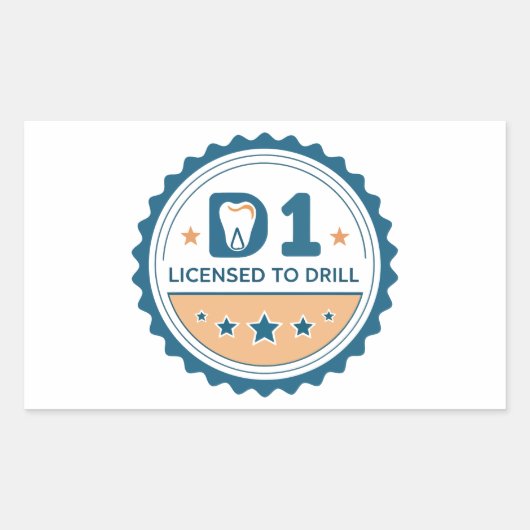 Rectangulaire  D1 to DDS Dental Student Sticker (Devant)