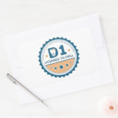 Rectangulaire  D1 to DDS Dental Student Sticker (Enveloppe)