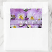 Rectangulaire Dainty Violas ~ Sticker Rectangle (Sac)