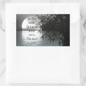 Rectangulaire Dans ses mains Reflet Lune Sticker (Sac)