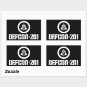 Rectangulaire DEFCON 201 — Sticker Set non membre (Feuille)