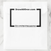Rectangulaire Dessiner tout sur Sticker (Sac)