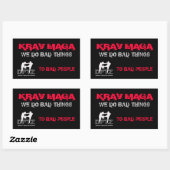 RECTANGULAIRE DFTZ STICKER KRAV MAGA (Feuille)