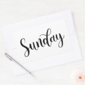 Rectangulaire Dimanche - Calligraphie / Sticker à lettres (Enveloppe)