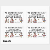 Rectangulaire Don - En Sticker Memoriam (Feuille)