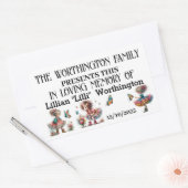 Rectangulaire Don - En Sticker Memoriam (Enveloppe)