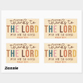 Rectangulaire Donner Merci Sticker (Feuille)