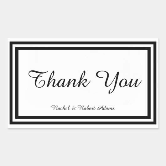 Rectangulaire Double coupe noire - Sticker Rectangle (Devant)