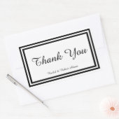 Rectangulaire Double coupe noire - Sticker Rectangle (Enveloppe)