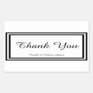 Rectangulaire Double coupe noire - Sticker Rectangle