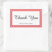 Rectangulaire Double coupe rouge - Sticker Rectangle (Sac)