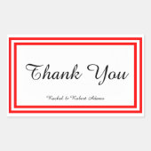 Rectangulaire Double coupe rouge - Sticker Rectangle (Devant)