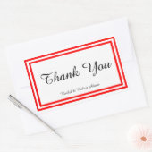 Rectangulaire Double coupe rouge - Sticker Rectangle (Enveloppe)