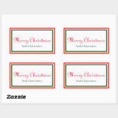 Rectangulaire Double Triage de Noël - Sticker Rectangle (Feuille)