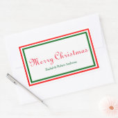 Rectangulaire Double Triage de Noël - Sticker Rectangle (Enveloppe)