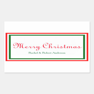 Rectangulaire Double Triage de Noël - Sticker Rectangle