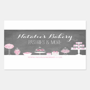 Rectangulaire Douceur Traitements Chalkboard Boulangerie Sticker