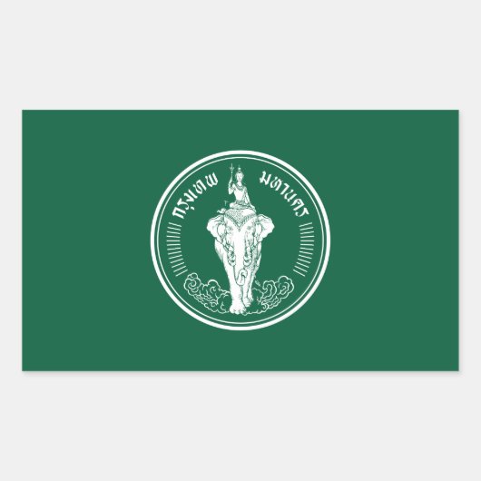 Rectangulaire Drapeau de Bangkok, Thaïlande Sticker rectangulair (Devant)