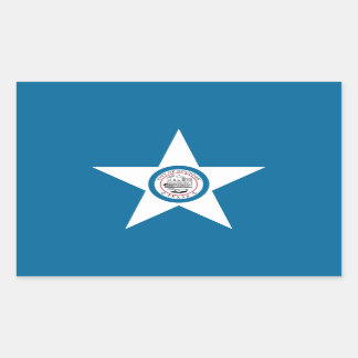 Rectangulaire Drapeau de la ville de Houston, Texas Sticker rect