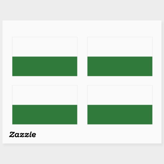 Rectangulaire Drapeau de Saxony Rectangular Sticker (Feuille)