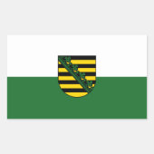 Rectangulaire Drapeau de Saxony Rectangular Sticker (Devant)
