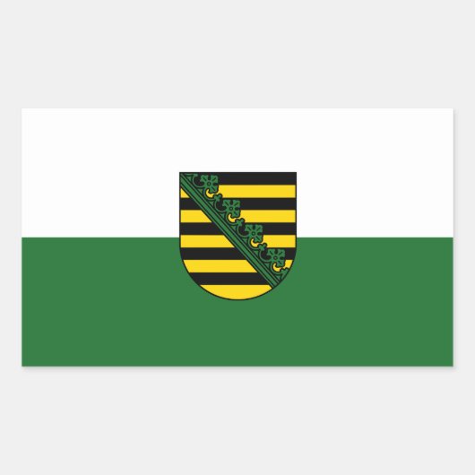 Rectangulaire Drapeau de Saxony Rectangular Sticker (Devant)