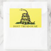 Rectangulaire Drapeau Gadsen, ne me touchez pas, Sticker (Sac)