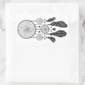 Rectangulaire Dreamcatcher - Sticker (Blanc) (Sac)