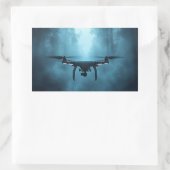 Rectangulaire Drone dans Sticker Foggy Forest (Sac)