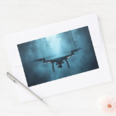 Rectangulaire Drone dans Sticker Foggy Forest (Enveloppe)