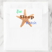 Rectangulaire Eat Sleep Beach - Sticker Rectangle (Sac)