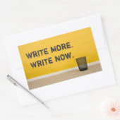 Rectangulaire "Écris Plus. Écrivez maintenant." Sticker rectangu (Enveloppe)