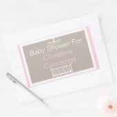Rectangulaire Élégant chandelier Baby shower Rectangle Sticker (Enveloppe)