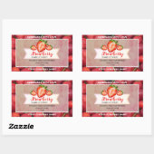 Rectangulaire Élégant Sticker rond classique à la confiture de f (Feuille)