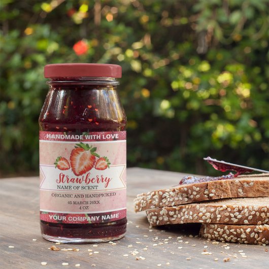 Rectangulaire Élégant Sticker rond classique à la confiture de f