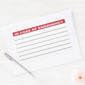 Rectangulaire En Coque d'urgence Sticker d'information (Enveloppe)