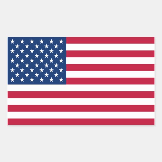 Rectangulaire États-Unis d'Amérique Sticker Drapeau américain (Devant)