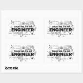 Rectangulaire Faites-moi confiance Je suis un Sticker Ingénieur (Feuille)