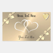 Rectangulaire Fête de mariage personnalisée Favoriser Sticker Ét (Devant)