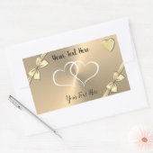 Rectangulaire Fête de mariage personnalisée Favoriser Sticker Ét (Enveloppe)