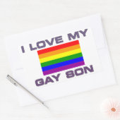RECTANGULAIRE FIDE- J'AIME MON FILS GAY - STICKER (Enveloppe)