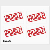 Rectangulaire FRAGILE Shipping Labels | Handle With Care Sticker (Feuille)