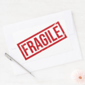 Rectangulaire FRAGILE Shipping Labels | Handle With Care Sticker (Enveloppe)