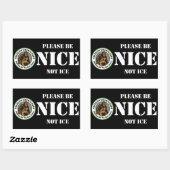 Rectangulaire Freedom Squatchers "NICE" 4.5x2.7 Sticker (Feuille)