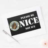 Rectangulaire Freedom Squatchers "NICE" 4.5x2.7 Sticker (Enveloppe)