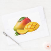 Rectangulaire Fresh Mango Whole and Sliced Sticker (Enveloppe)