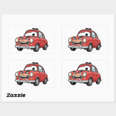 Rectangulaire Funny Cartoon Car Character Sticker (Feuille)