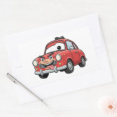 Rectangulaire Funny Cartoon Car Character Sticker (Enveloppe)